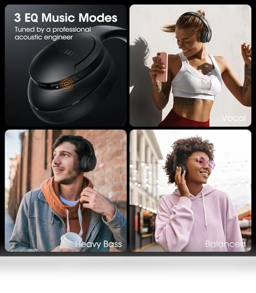 Upgrade Bluetooth Headphones Over Ear — Over-Ear Headphones, DOQAUS