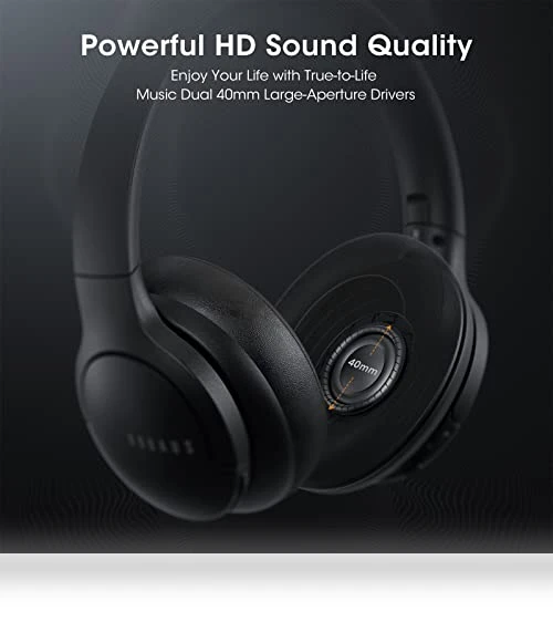 Upgrade Bluetooth Headphones Over Ear — Over-Ear Headphones, DOQAUS