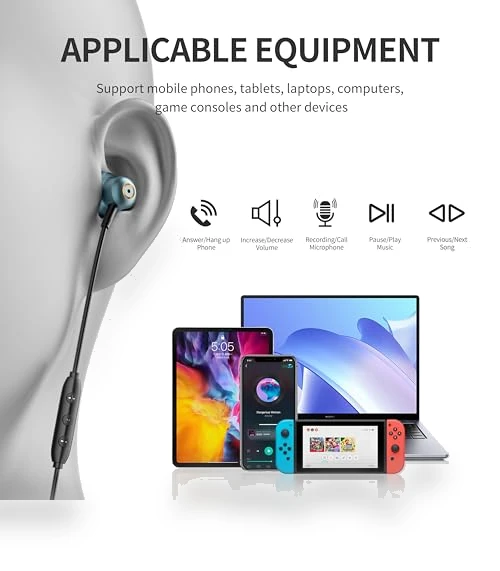 Wired Earbuds — In-Ear Headphones, BACKWIN