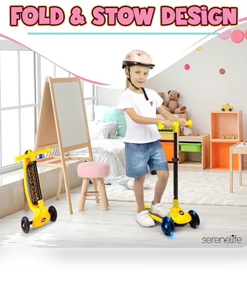 3 Wheel Foldable Kids Scooter — Push Scooters, SereneLife
