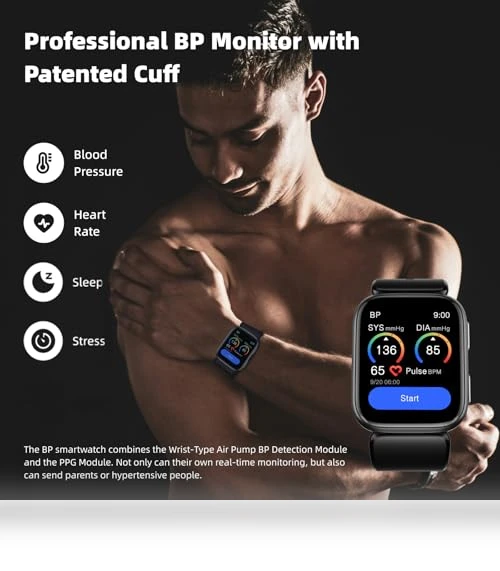 Blood Pressure Monitor Smart Watch — Smartwatches, YHE