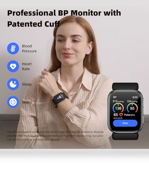 Blood Pressure Monitor Smart Watch — Smartwatches, YHE