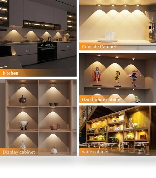 Cordless Puck Lights with Remote Control — Tap Lights, MICLIONLED
