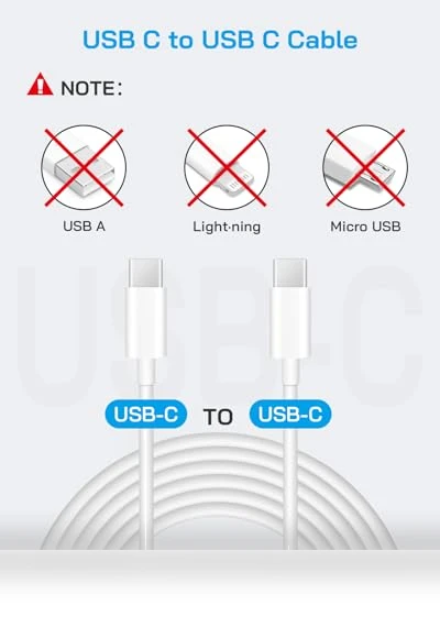 Fast Charging USB C Power Brick with Cord — Chargers