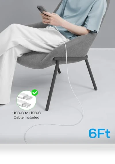 Fast Charging USB C Power Brick with Cord — Chargers