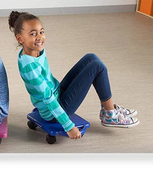 Indoor Scooter Board with Safety Handles — Kids Fitness, hand2mind