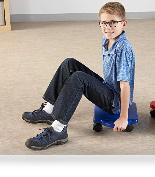 Indoor Scooter Board with Safety Handles — Kids Fitness, hand2mind