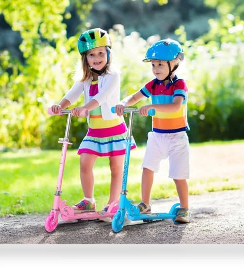 Kids Kick Scooter with Light Up Wheels — Push Scooters, Nattork
