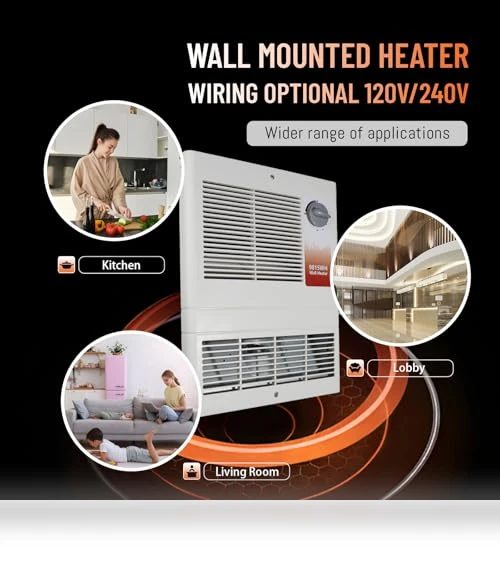 Large Capacity In-Wall Heater with Thermostat — Portable Heating Solutions, Leafinnerin
