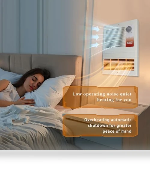 Large Capacity In-Wall Heater with Thermostat — Portable Heating Solutions, Leafinnerin