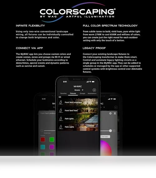 LED Colorscaping Smart App Controllable Landscape Lighting — Outdoor Security & Flood Lighting, WAC Lighting
