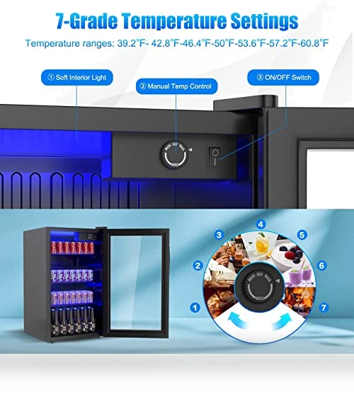 Mini Beverage Fridge — Mini Fridges, COSTWAY