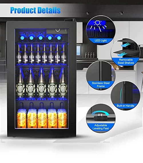 Mini Beverage Fridge — Mini Fridges, COSTWAY