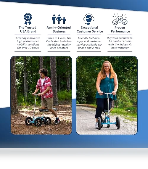 Quad All Terrain Knee Scooter — Leg Lifters, KneeRover