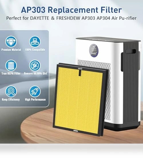 Replacement H14 HEPA Air Filters — Activated Carbon Air Purifiers, DAYETTE