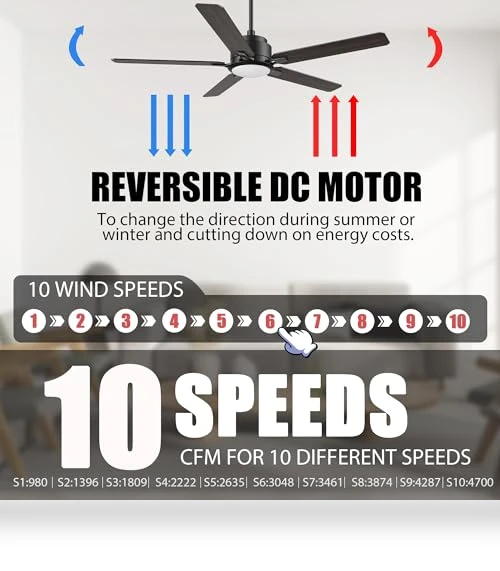 Smart Ceiling Fan with Lights — Ceiling Fan Wall Controls, CEME