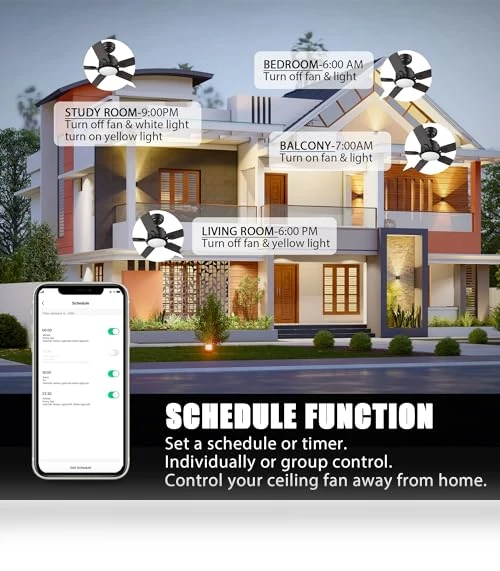 Smart Ceiling Fan with Lights — Ceiling Fan Wall Controls, CEME