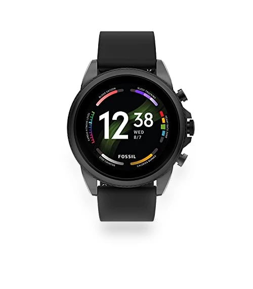 Stainless Steel and Silicone Touchscreen Smart Watch — Smartwatches, Fossil