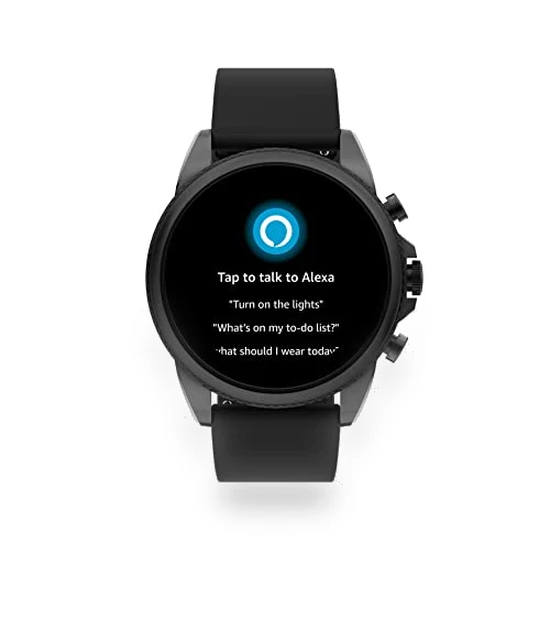 Stainless Steel and Silicone Touchscreen Smart Watch — Smartwatches, Fossil