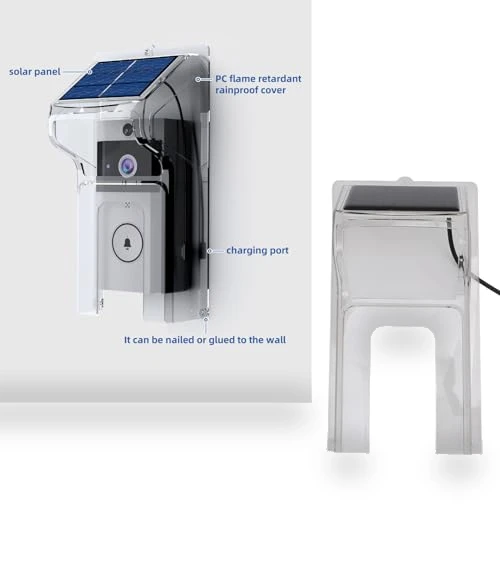 Transparent Solar Powered Doorbell Rain Cover — Full Car