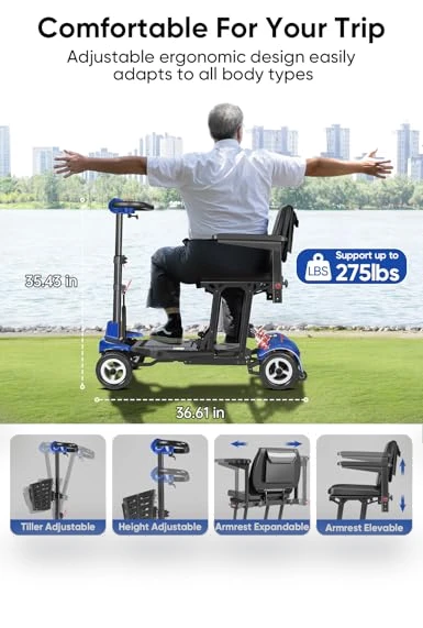 Ultra Lightweight Folding Mobility Scooter — Push Scooters, Snxyda