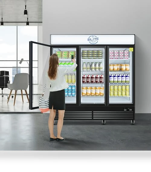 3-Door Display Refrigerator — Drink Coolers, Elite Kitchen Supply