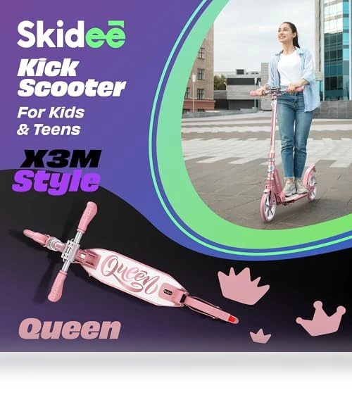 Adjustable Height Folding Scooter — Push Scooters, SKIDEE