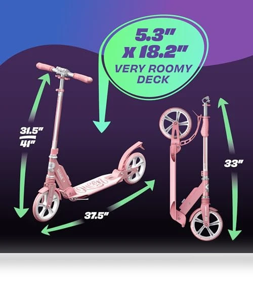 Adjustable Height Folding Scooter — Push Scooters, SKIDEE