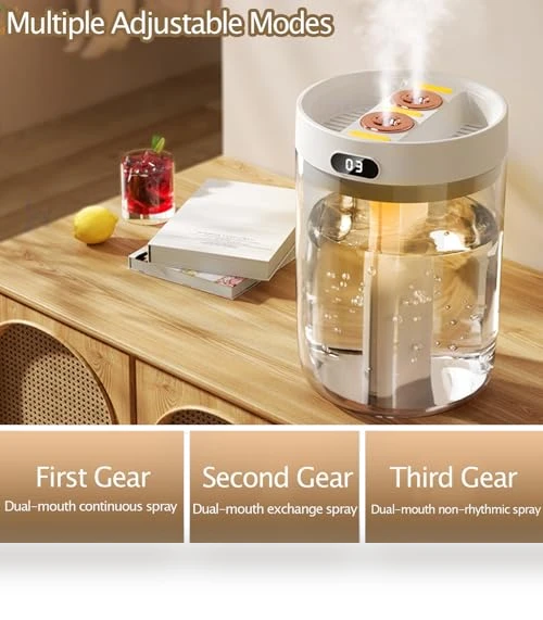 Cool Mist Humidifier with Colorful Breathing Light — Air Moisturizers