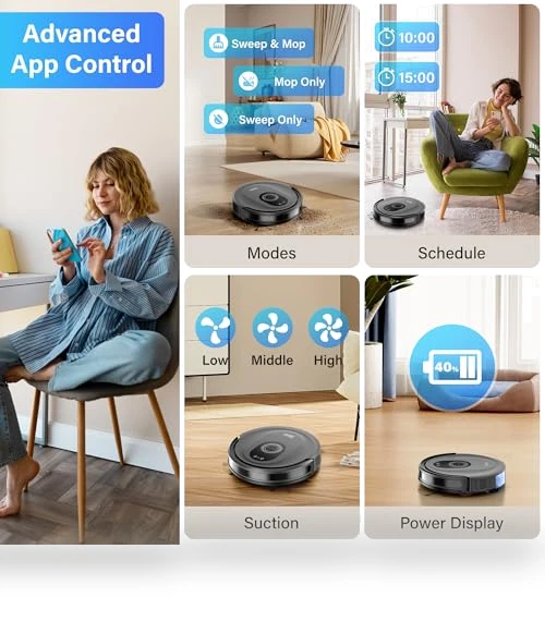 Robot Vacuum and Mop Combo — Smart Cleaning Robots, Tikom