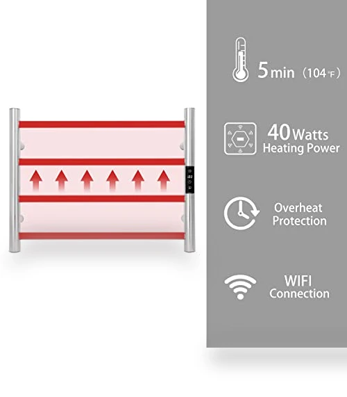 Smart WiFi Towel Warmer Wall Mounted — Towel Warmers, KEG