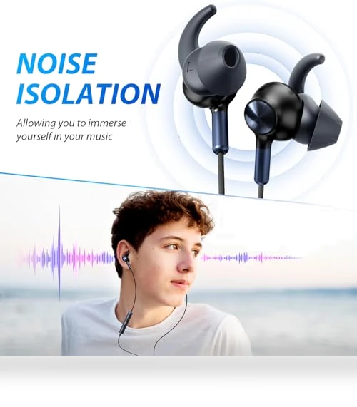 Wired USB-C Earbuds with Microphone — In-Ear Headphones, AFGHOA