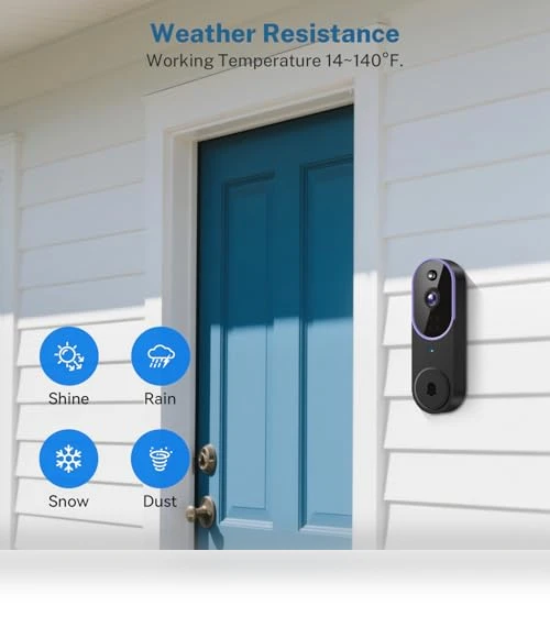 Wireless WiFi Video Doorbell Camera — Smart Home Security