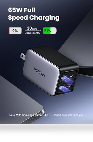 65W USB C Charger Block - Nexode 4-Port GaN Charger — Chargers & Adapters, UGREEN