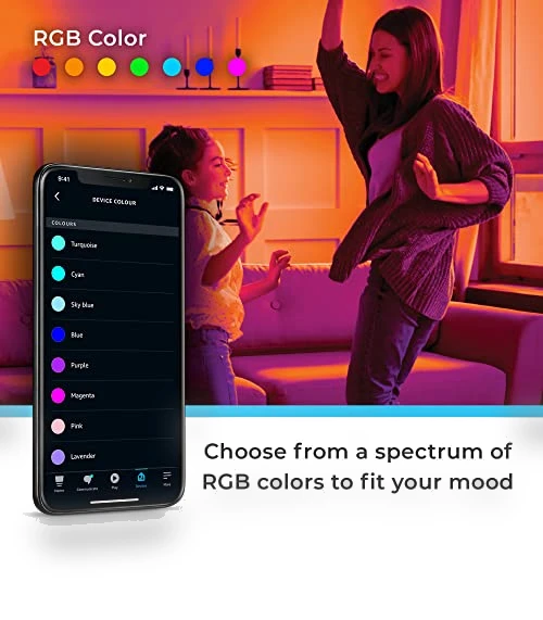 Color-Changing A19 LED Smart Light Bulb — Incandescent, GLOBE