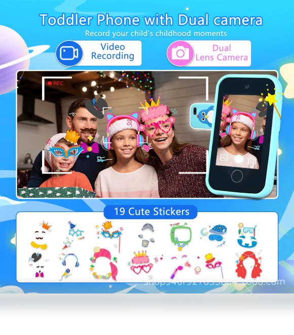Kids Cartoon Silicone Smart Touch Phone — Play Phones, Serene Greens