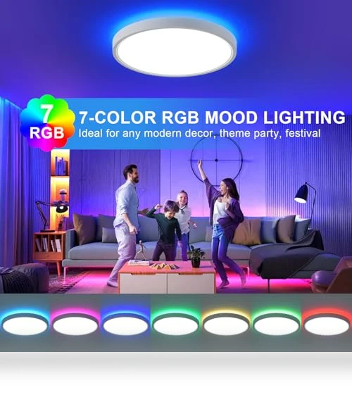 RGB Smart Ceiling Light — Overhead Lighting, HENTAG