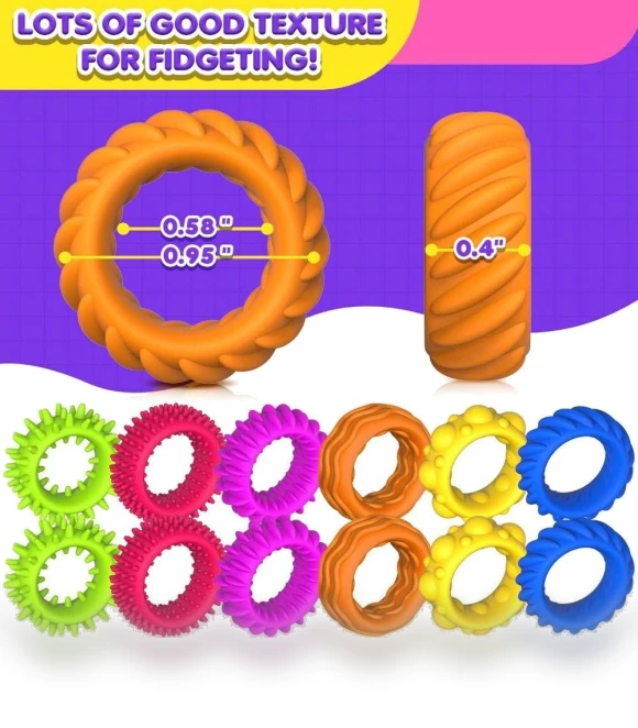 Stretchy Silicone Sensory Ring for Focus — Blocks, Henglinpar