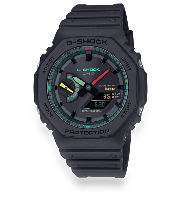 Multi Fluorescent Color Smartphone Link Solar Watch — Men's Timepieces, Casio