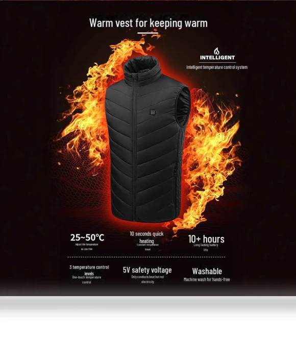 Unisex Smart Winter Vest with Heating — Men's Vests, VividTrove