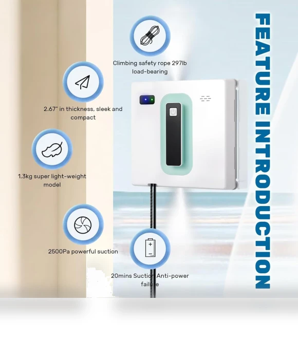 Window Cleaning Robot with Dual Water Spray — Smart Cleaning Robots, First choice