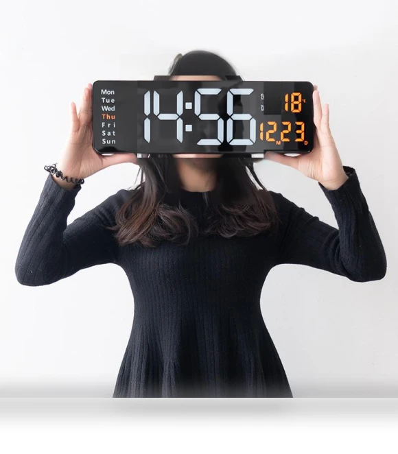 16-inch LED Digital Wall Clock Nordic with Large Display for Living Room — Clocks, Smarter than future