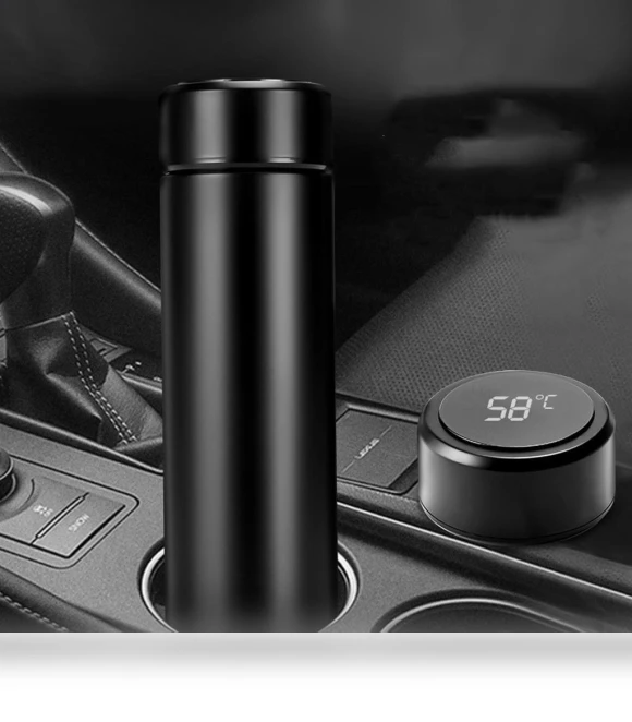Smart Stainless Steel Thermos with LCD Touch Screen — Beverage Warmers, mujin