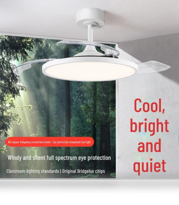 Ultra-Thin Silent Ceiling Light with Fan and Full Eye Protection — Ceiling Fan Lighting Solutions, WoW Home