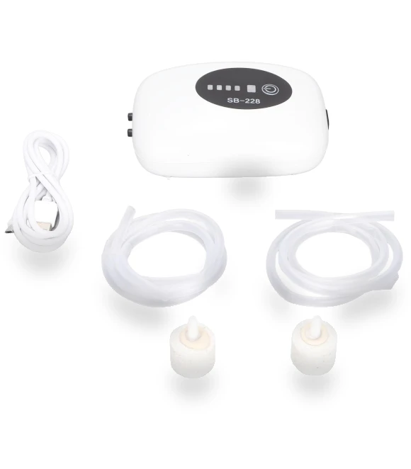 USB Rechargeable Quiet Dual-Channel Mini Aquarium Oxygen Pump — Air Pumps, Health & Beauty PRODUCT