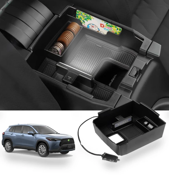 Console Box with USB Charging and LED Sensor Light — Floor Consoles, SAMURAI STYLE