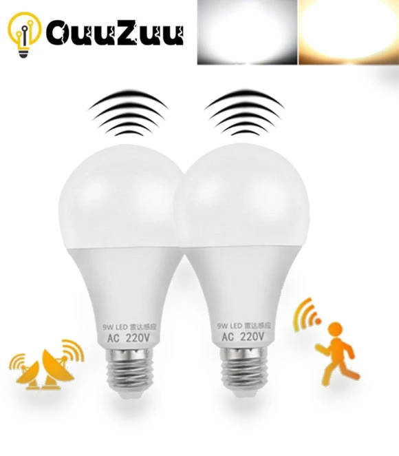 LED E27 Radar Motion Sensor Bulb — Motion Sensors, OuuZuu