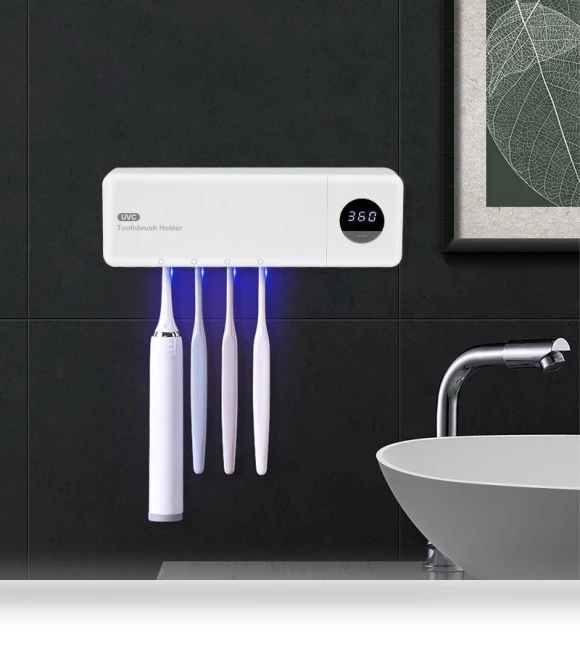 Smart UV Toothbrush Sanitizing Box with Air Dryer — Travel Toothbrush Holders, TrendVibeCN