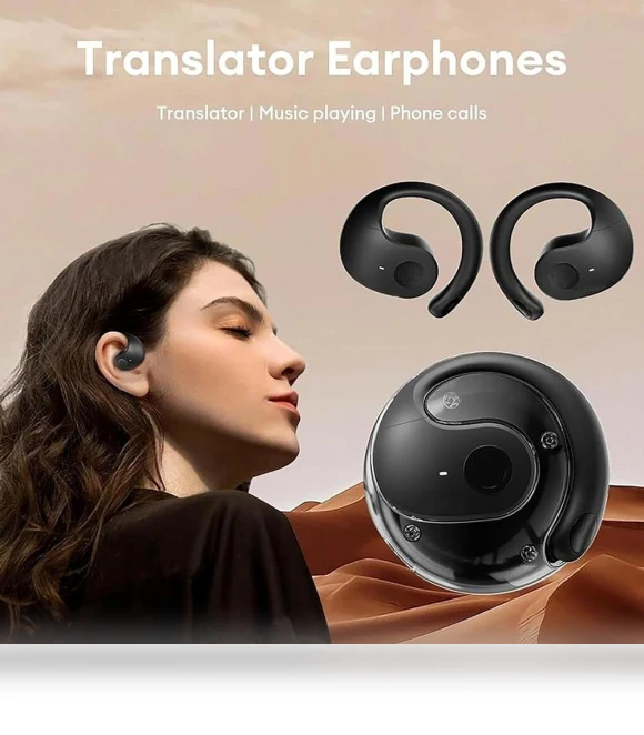 Bluetooth AI Wireless Earbuds with Real-Time Translation — Language Translators, Good Household Items