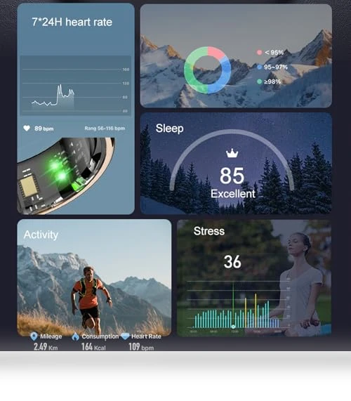 Smart Ring Touch Control Fitness Tracker — Wearable Accessories, Loluka